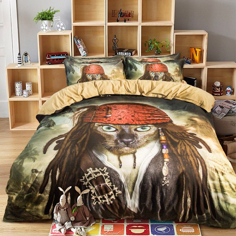 3d Comforters Part - 15: 3d Bedding Set Bedsheet Reactive Printing Animal Pattern Home Textiles Duvet Covers Bed Linen Pillow Cases Wholesale 100 Cotton Comforter Sets Bedroom ...