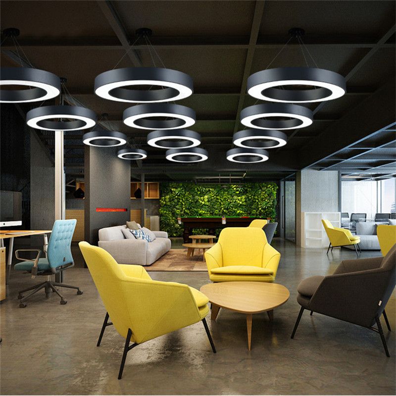 creative led hollow chandeliers modern minimalist conference