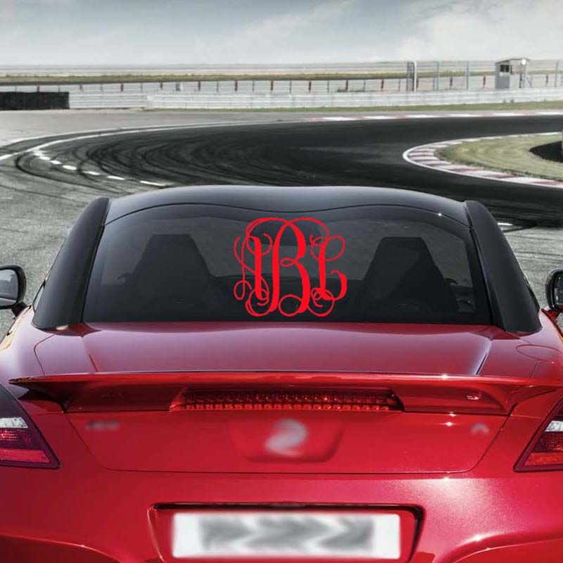 Car Window Decals Initials