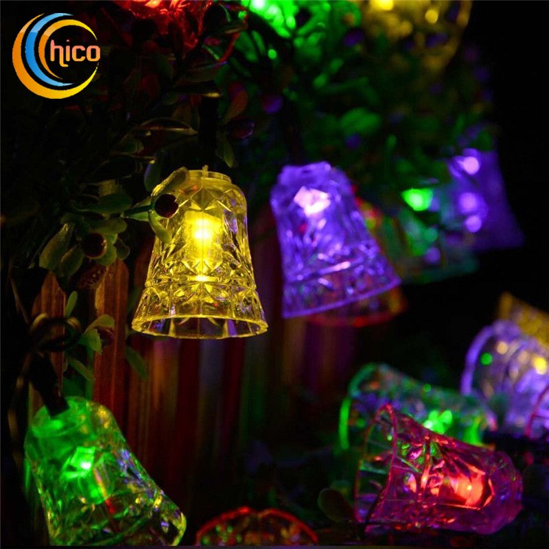 Solar String Lights Small Bell Light Led Solar String Lights Small Bell Light Led 4 8m 20 Leds Power Outdoor Waterproof For Garden