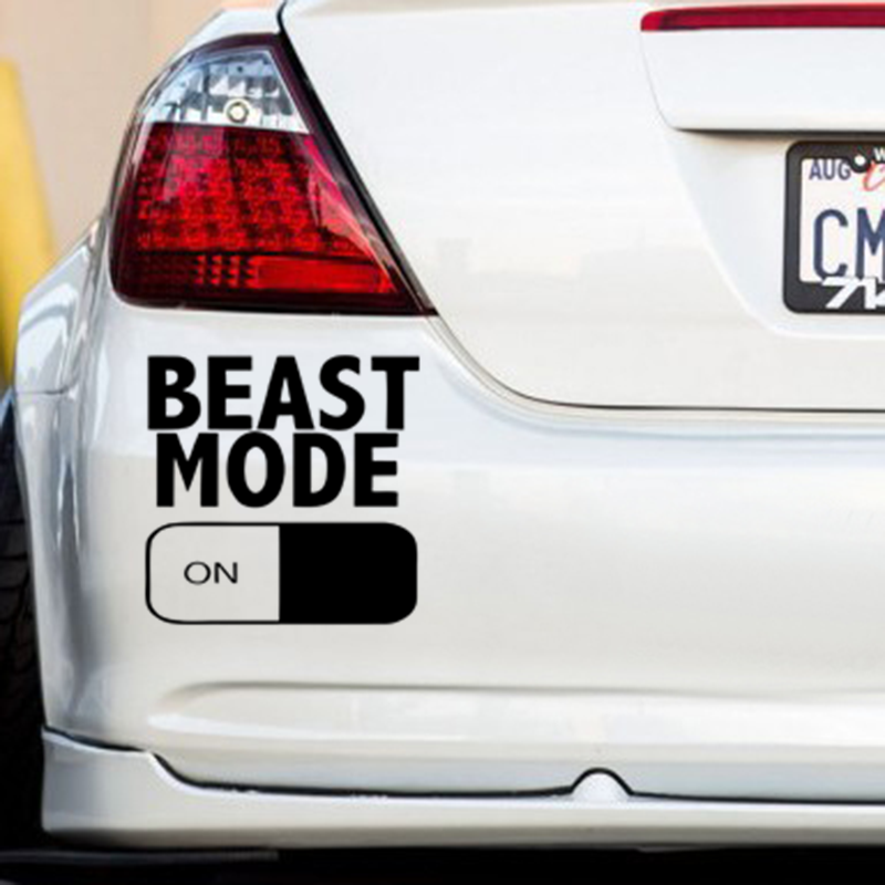 2019 BEAST MODE ON BUMPER STICKER FUNNY CAR WINDOW PAINTWORK STICKER