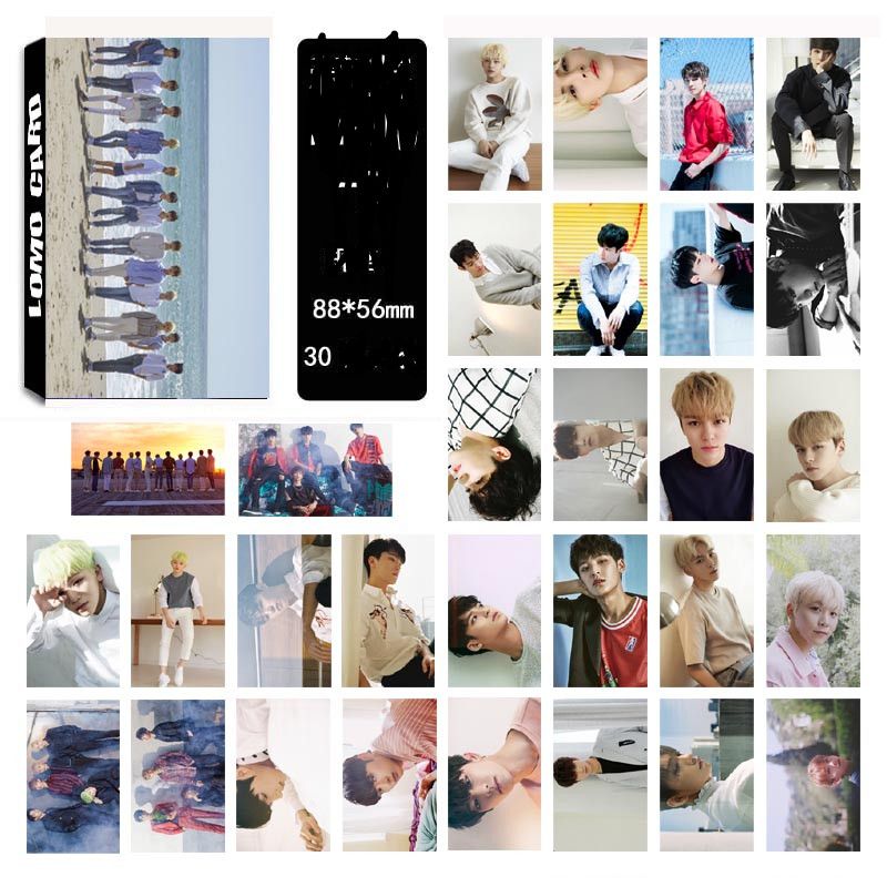 16boxeslomo Card Exo Seventeen Wanna One Black Pink Vixx Gfriend
