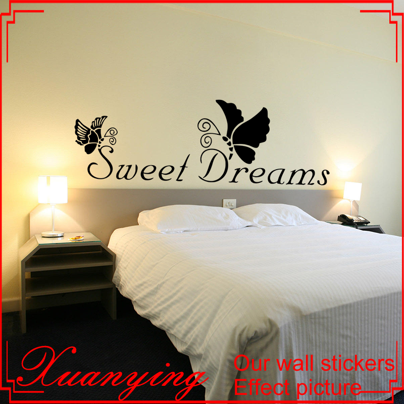 sweet dreams quote butterfly wall sticker decals art vinyl decor diy