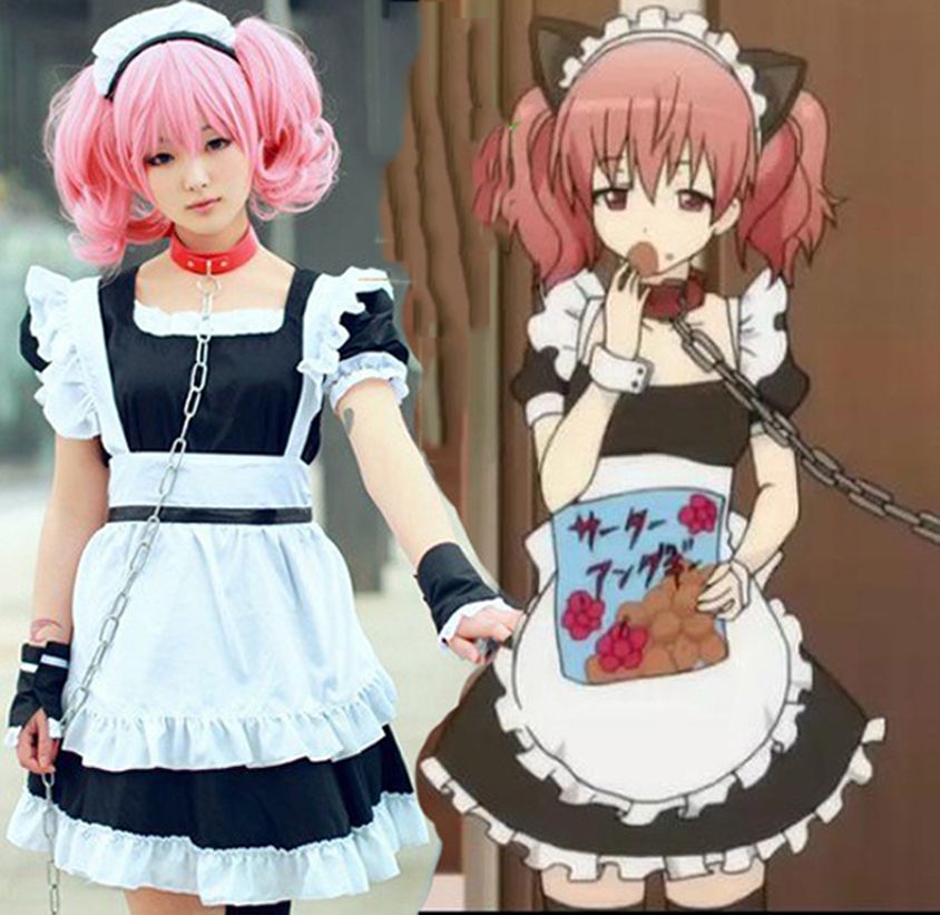 Cute Maid Anime Carnival Costume Classic Apron Dress With Hairband ...