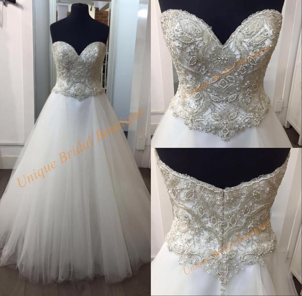  Bling  Bling  Wedding  Dresses  2019 With Major Beading Bodice 