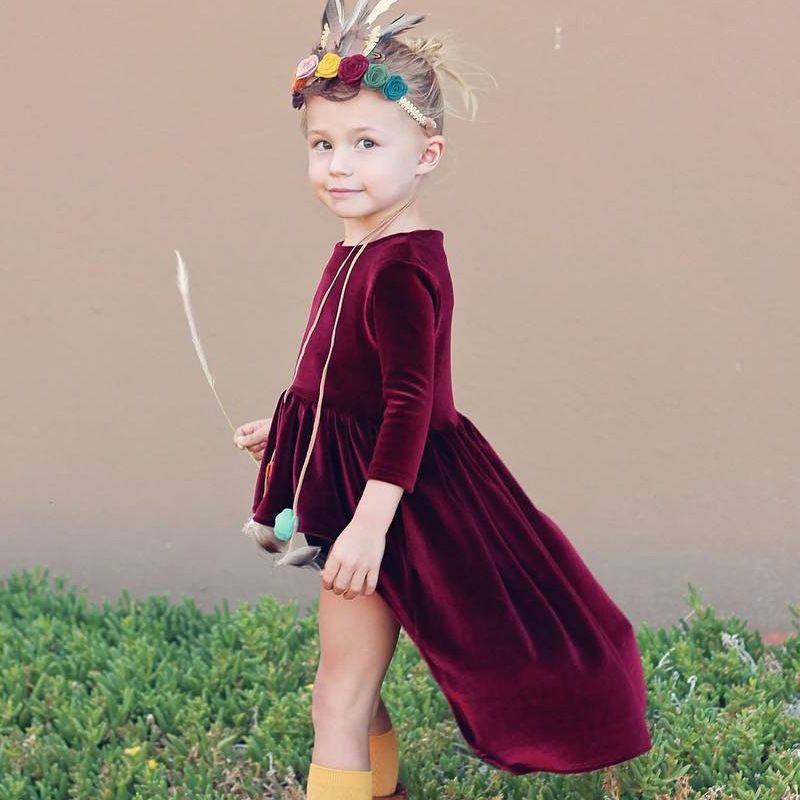 3t burgundy dress