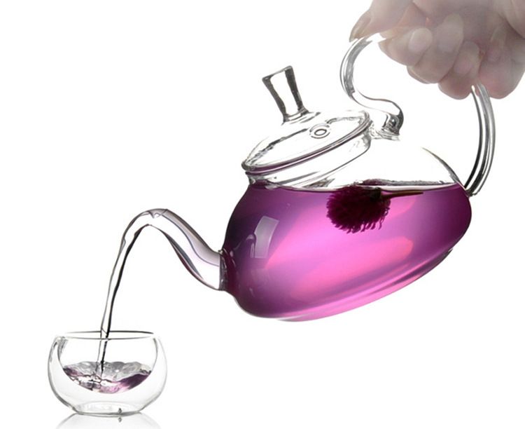 750 мл термостойкий с высокой ручкой цветок кофе стекло чайник цветущий китайский стеклянный чайник J1011-3