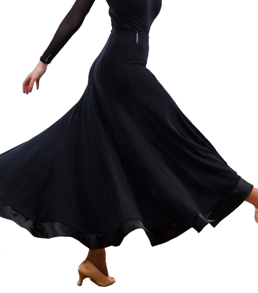 2020 Ballroom Dance Skirts For Women 2018 New D0249 Black Color Big Hem ...