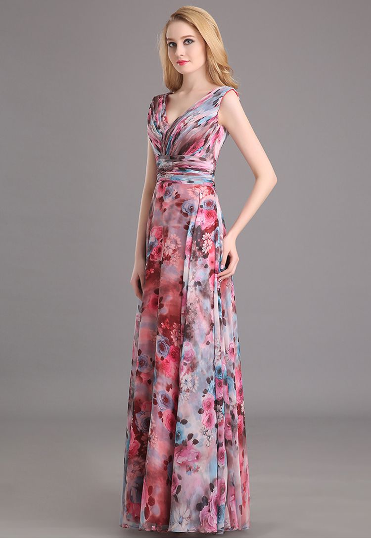 printed formal gowns