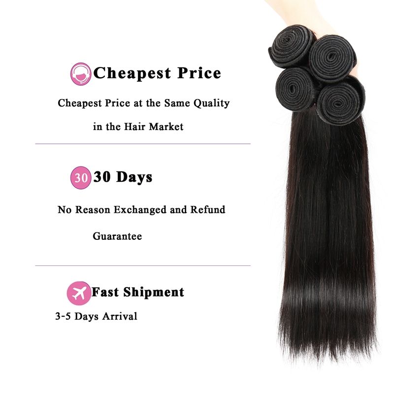 Cosy Peruvian Virgin Straight Human Hair Weave Cheap Prices