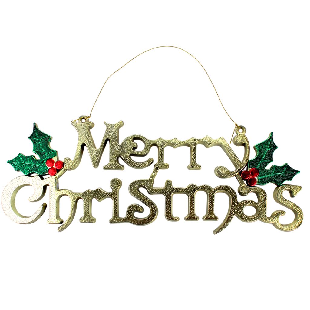 Christmas Tree Decorations MERRY CHRISTMAS Alphabet Letter Card For