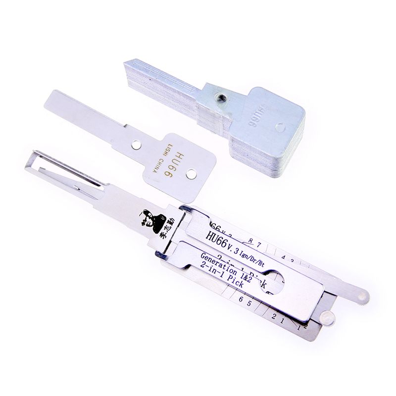 Factory Direct Car Door Lock Opener Kit Lishi Hu66 2 In 1 Decoder