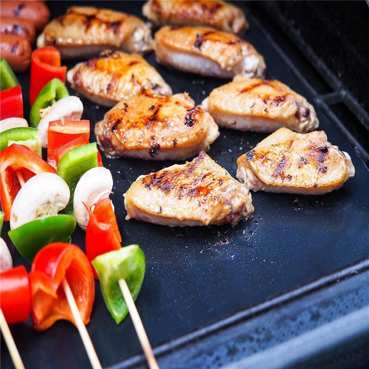 2019 Round Bbq Grill Mat Non Stick Reusable Easy Clean Picnic