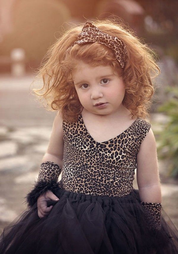 Compre Little Black Sexy Flower Girl Dresses Para Wedding Leopard Padrao Vestido De Baile Tulle Girls Casual Wear Na Altura Do Joelho De Newdeve