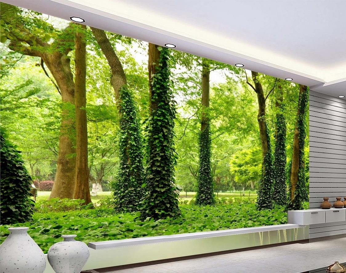 Luxury European Modern HD Forest Landscape Wall Mural  3d 