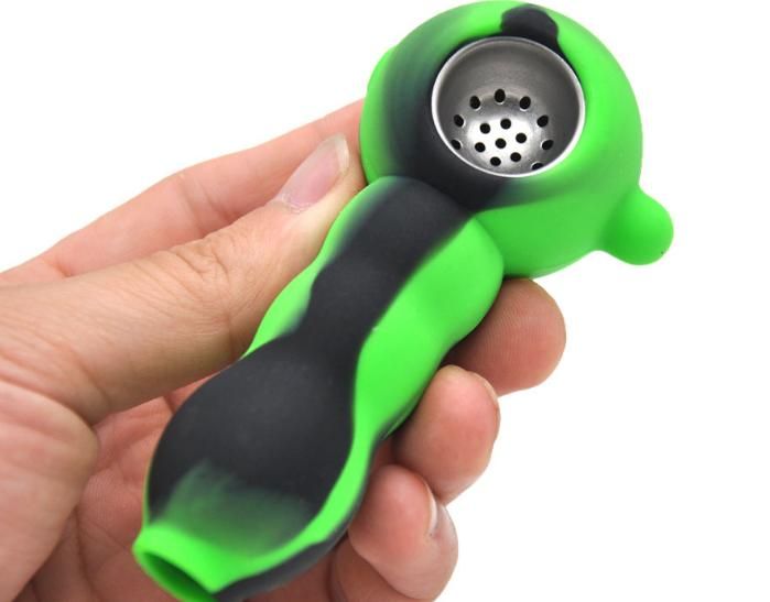 2021 Rubber Smoking Pipes Tobacco Pipes Cigarette Hookah Portable Hand