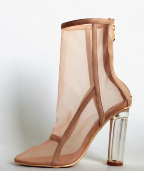 clear heel boots