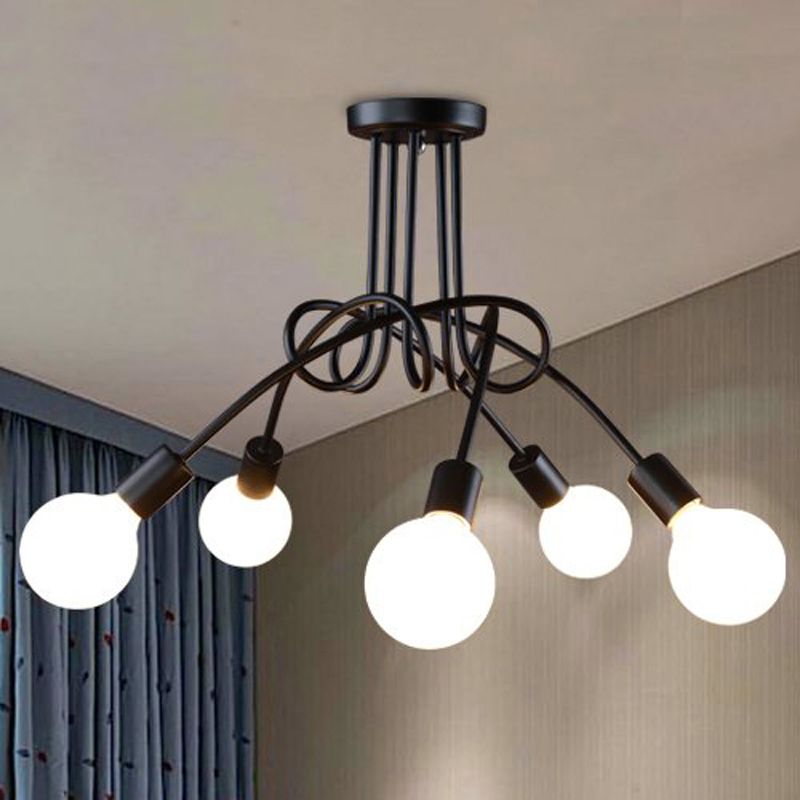 2019 Simple Creative Black & White E27 Ceiling Lamp Vintage Personality