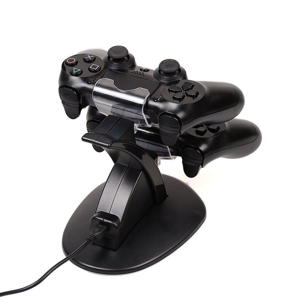 Dual Controllers Charger Charging Dock Stand Station For Sony