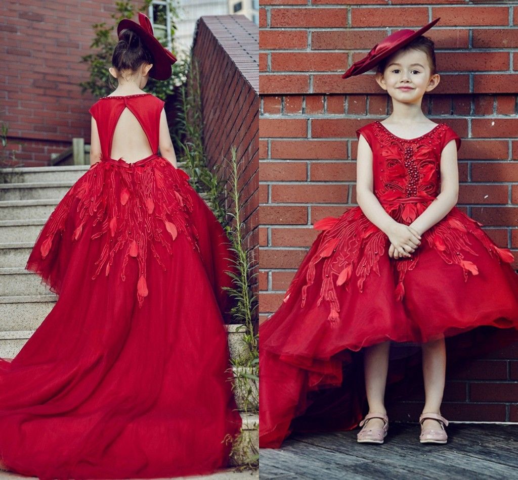 red flower girl