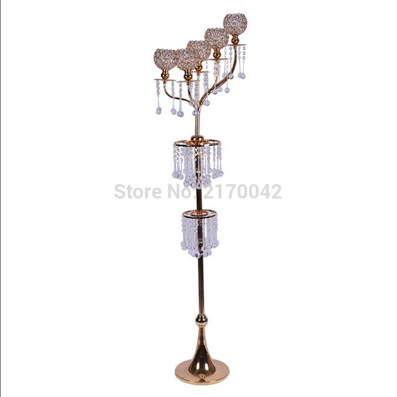 2020 Gold Metal Floor Candelabra Glass Candle Holder Stand For Home Wedding Centerpiece Decor Candlestick Holder H 160cm From Xige1 1 405 03 Dhgate Com
