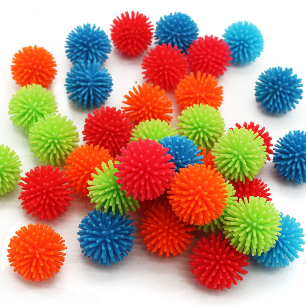 Mini Soft Vinyl Multicolor Porcupine Sensory Balls Stress Ball