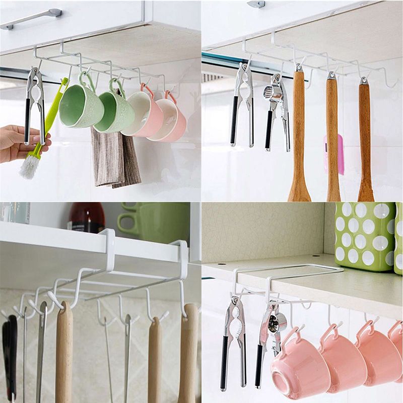 Cup Mug Holder Rack Hook Holder Kitchen Storage Racks Cabinet