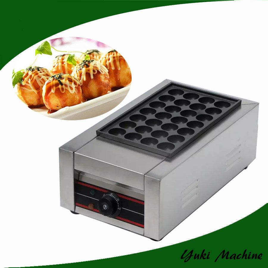 Single Plate Electric Takoyaki Maker Machine Takoyaki Pan Popular Snack