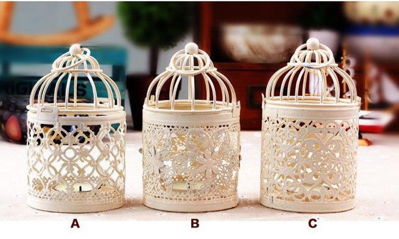 metal bird cage wedding candle holder lantern morocco vintage small