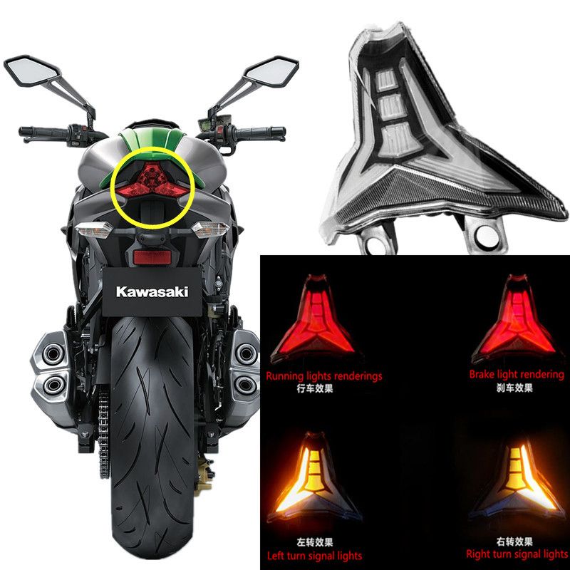 LED Motorcycle Lights Rear Taillight Stop Light For KAWASAKI 2014 2016 Turn Signal Indicator Integrated From Seasonyi1, $69.15 | DHgate.Com