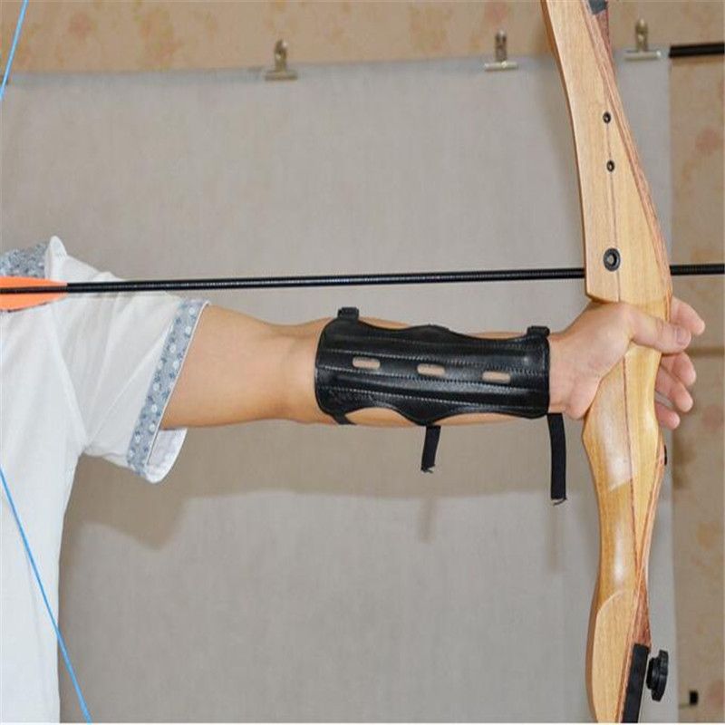 2020 Generic Leather Shooting Archery Arm Protection Safe Straps Guard