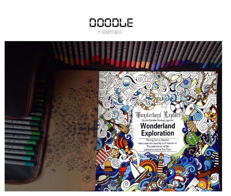 Decompression Secret Garden Coloring Books Lost Ocean Time Travel Painted Book Colour Toys Wonderland Exploration Mandalas Theme Aa Colouring Free