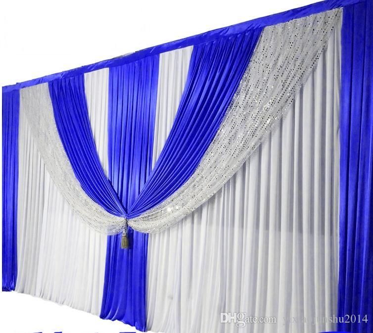 Großhandel Gold Hochzeit Kulissen Vorhang Silber