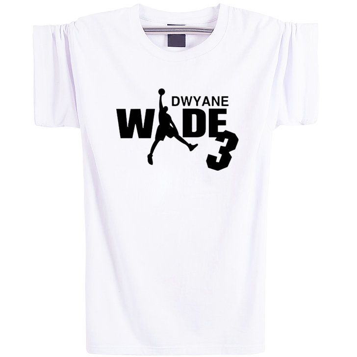 Dwyane Wade T Shirt Quick Fly Star Short Sleeve Basketball Tees Leisure Punk Clothing Elastic 