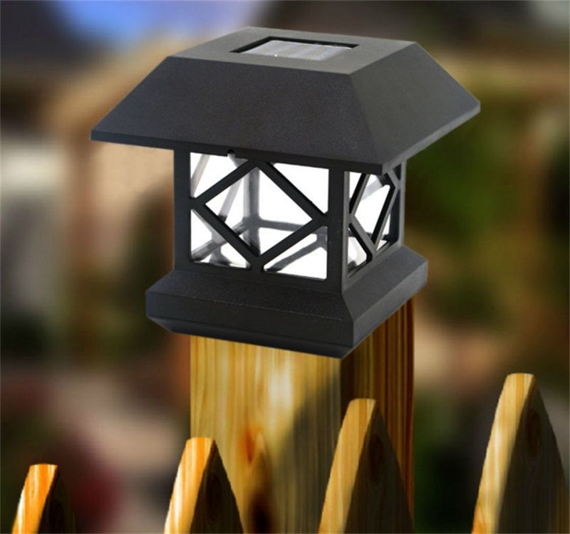Solar Stakes Lights Lamp Headlamp Wooden Fence Solar Stakes Lights Lamp Headlamp Wooden Fence Column Garden Decorative Outdoor Landscape Decoration Material Abs By Xiongziyi