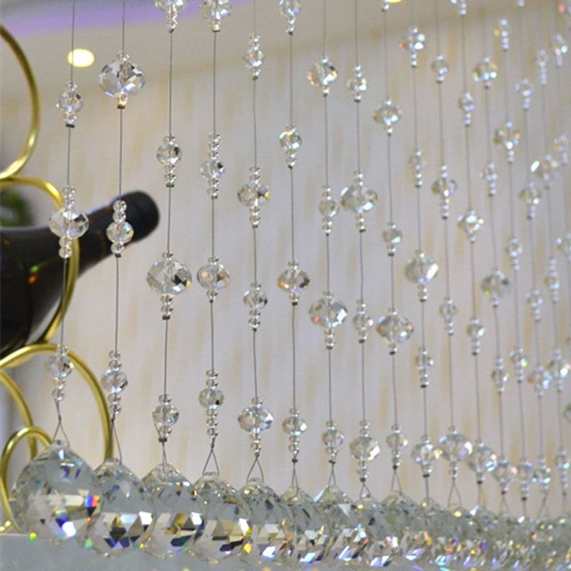 Modern Luxury Crystal Beaded Curtain Modern Living Room Curtain Crystal