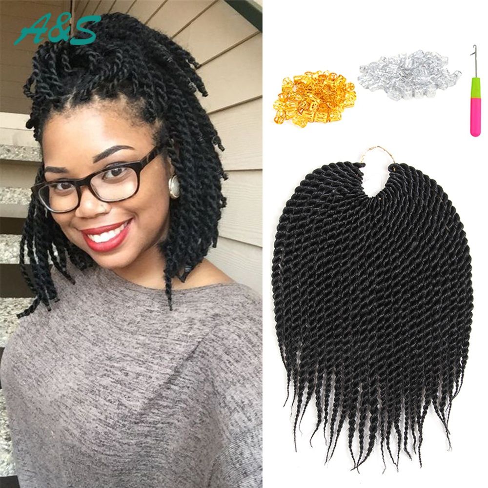 2018 3 Packs 12 Inches 65g Synthetic Hair Small Senegalese Twist