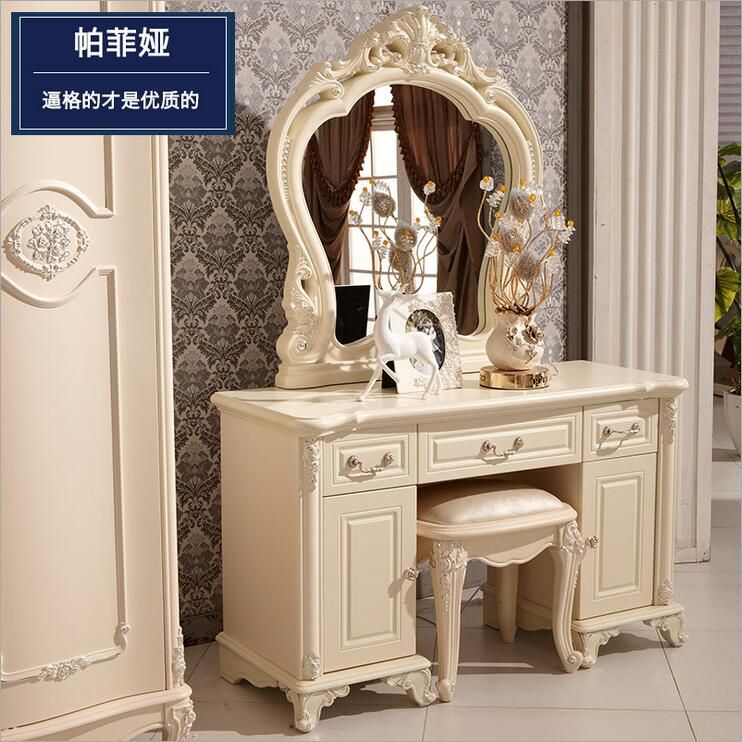 Best Quality Factory Royaleuropean Mirror Table Modern Bedroom Best Quality Factory Royaleuropean Mirror Table Modern Bedroom Dresser French Furniture White Dressing P10142 At