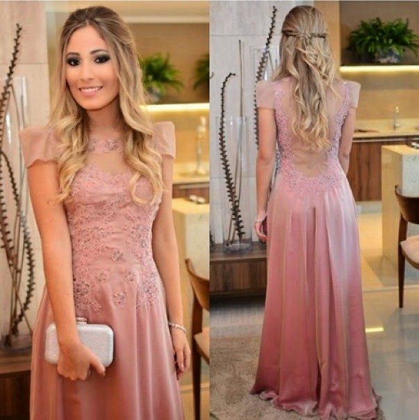 pink evening maxi dress