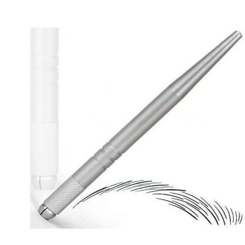 New Silver Permanent Makeup Pen 3D Embroidery Makeup Manual Pen Tattoo