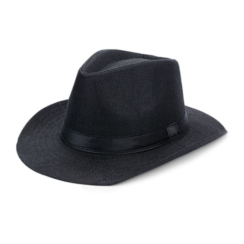 Summer Panama Hat Men Linen Sunhat Wide Brim Beach Cap Male Sunhats