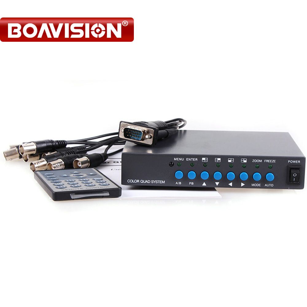 2019 8CH Color Video Quad Splitter Processor Digital Color Quad VGA OUT