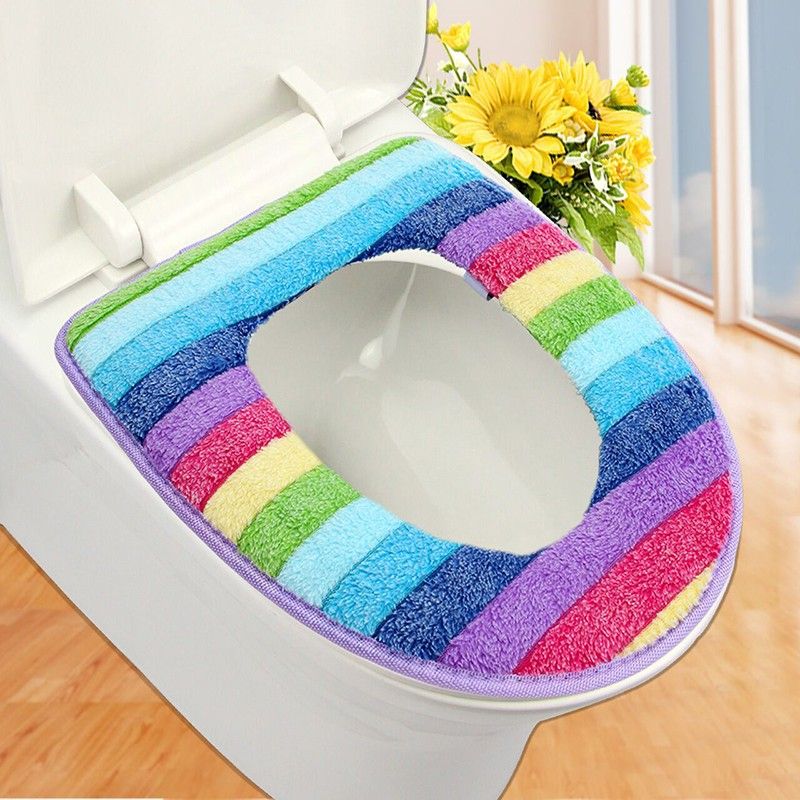 bathroom set colorful toilet set cover wc seat cover bath mat holder closestool lid cover Toilet seat cushion bathroom set colorful toilet set cover wc seat cover bath mat holder closestool lid cover Toilet seat cushion