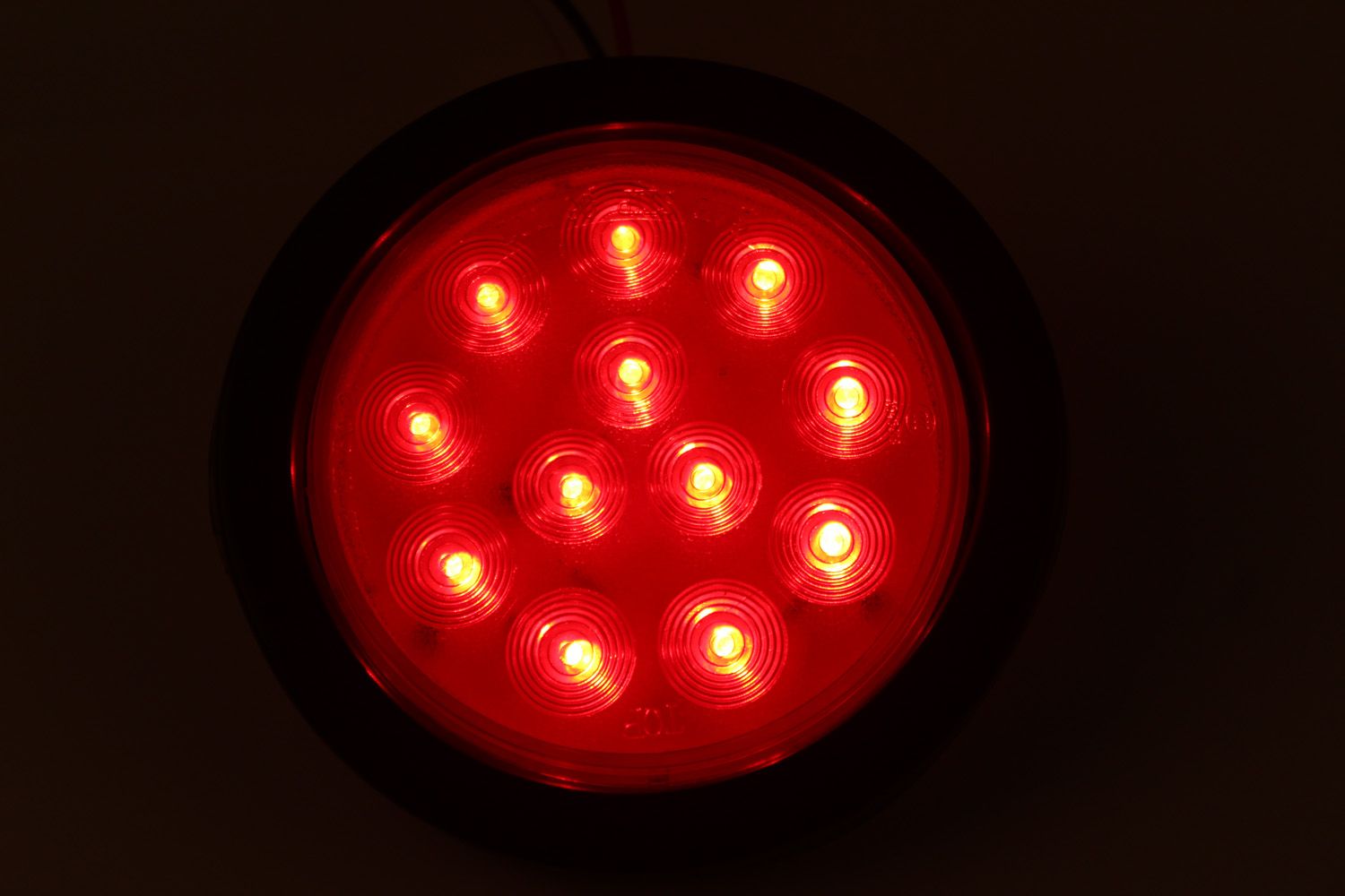 2020 4 Inch Round Red 12 Led Stop Turn Tail Light Flush