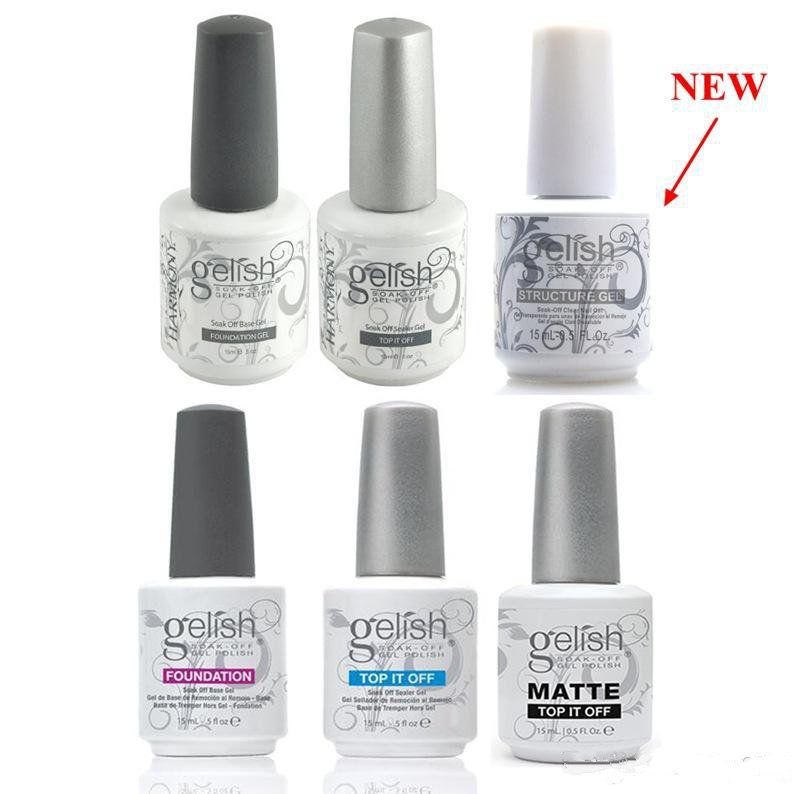 Harmony Gelish Nail Polish STRUCTURE GEL Soak Off Clear Nail Gel TOP It