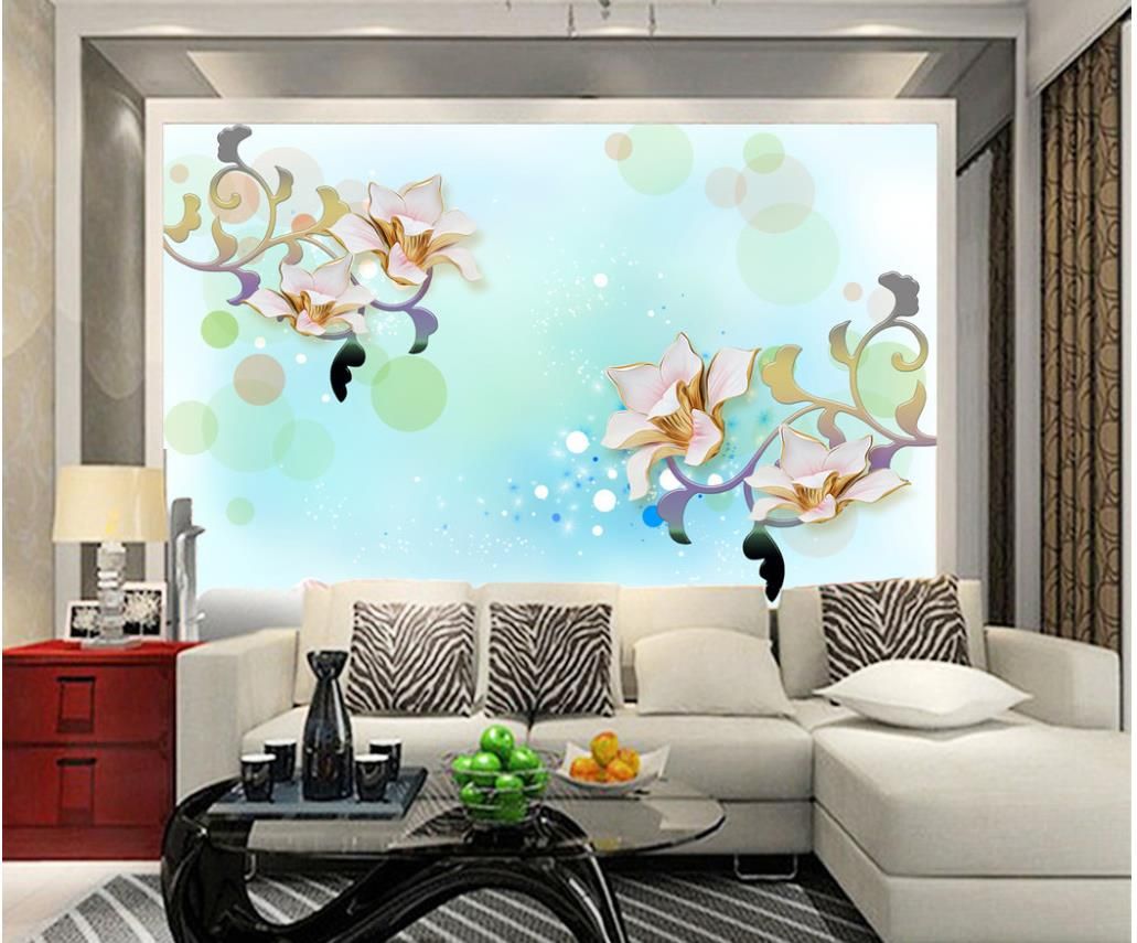 Magnolia Flower High End Warm Dream Living Room Tv Wall Mural 3d