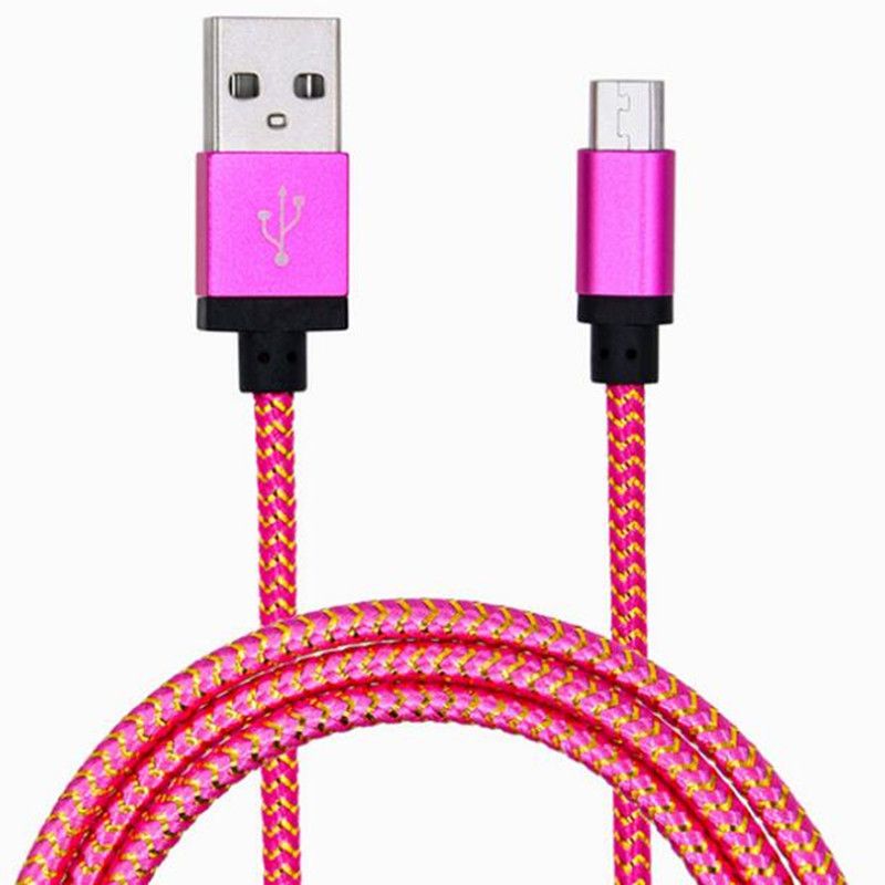 Cell Phone Cables 3M 10ft Metal Shell Nylon Weave Micro USB Cable