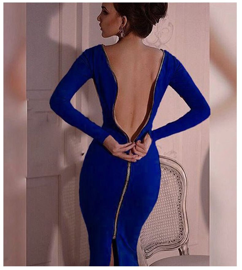 Compra 2017 Zmario Newst Mujeres Vestido Sexy Vestido De Manga Larga Con  Cuello R Club Chic Wear Lápiz Vendaje Bodycon Vestidos De Fiesta De Trabajo  Ropa De Oficina Barato | Entrega Rápida