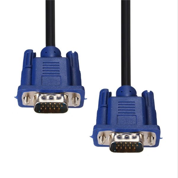 VGA Cable Connected to a Computer Monitor Cable TV Cable LCD Data