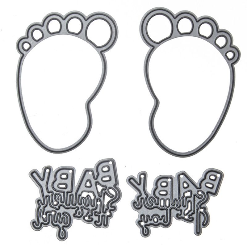 Acheter Pas Cher Bebe Pied Coupe Matrices Pochoir Pour Bricolage Scrapbooking Carte Papier Artisanat Photo Album Peinture Gaufrage Decor Artisanat Du 4 11 Fr Dhgate